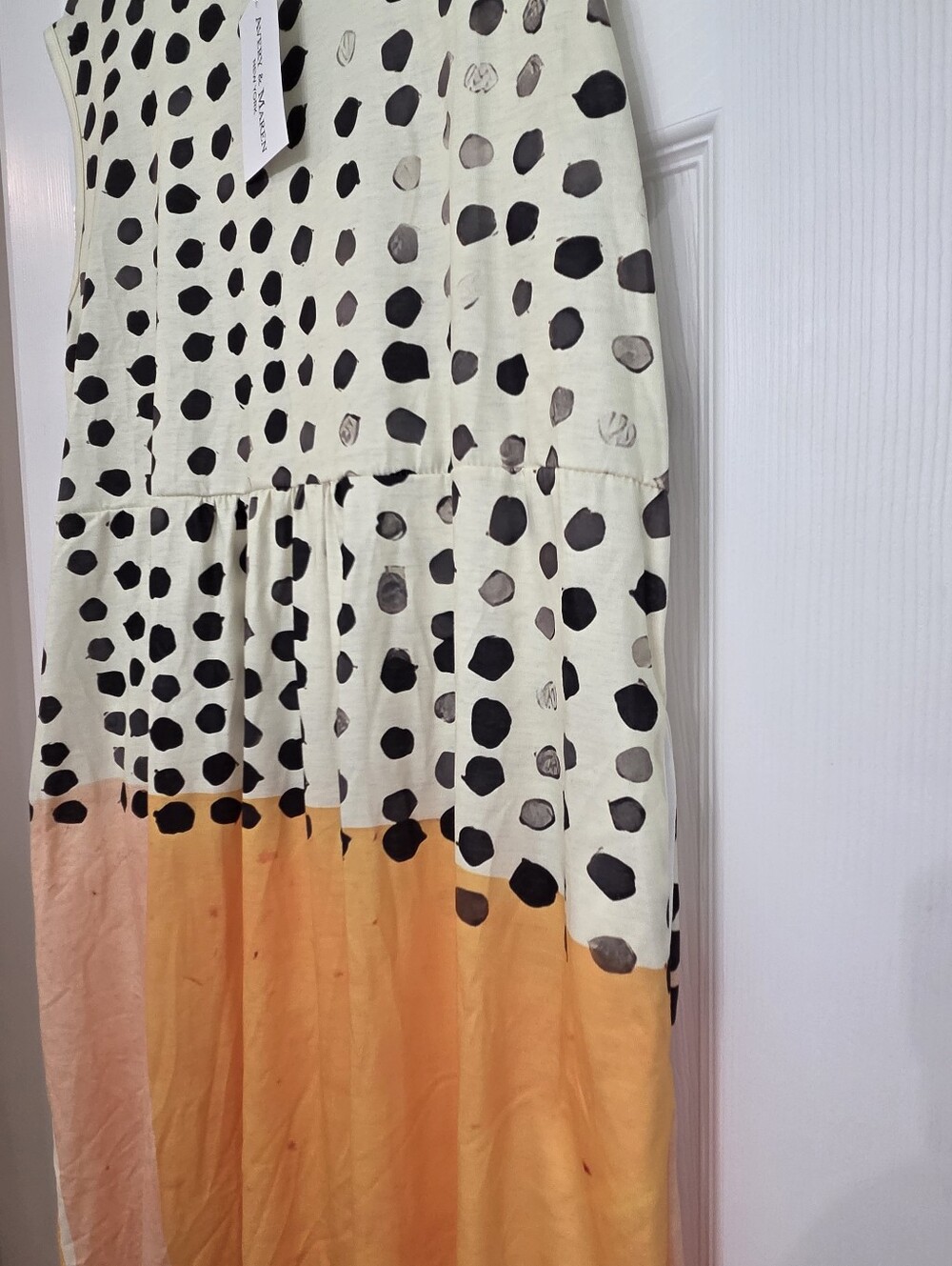 NWT Avery & Maren New York Leah Polka Colorblock Midi Dress XL - Picture 3 of 8